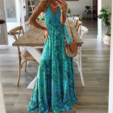 Wren | Boho Spaghetti Strap V-Neck Maxi Dress