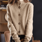 Rhiannon | Women's Mock Neck Button Cardigan
