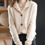 Rhiannon | Women's Mock Neck Button Cardigan