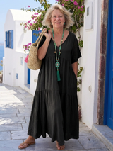 Romy | Women's Tiered Short Sleeve Maxi Dress