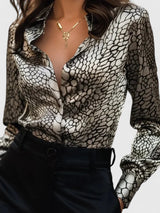 Rosabel | Women's Leopard Print Long Sleeve Shirt