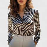 Rosabel | Women's Leopard Print Long Sleeve Shirt