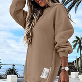 Rosetta | Women's Oversized Crew Neck Long Sleeve Dress