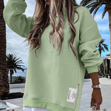 Rosetta | Women's Oversized Crew Neck Long Sleeve Dress