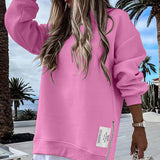 Rosetta | Women's Oversized Crew Neck Long Sleeve Dress