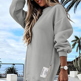 Rosetta | Women's Oversized Crew Neck Long Sleeve Dress