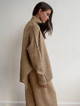 Rowan | Women's Turtleneck Wide Leg Knit Lounge Set