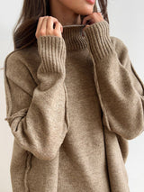 Rowan | Women's Turtleneck Wide Leg Knit Lounge Set