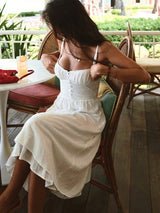 Isla | Women's Ruffle Hem Cami Midi Dress Sleeveless Summer