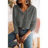 Sabrina | Women's Button Front V-Neck Long Sleeve Top