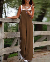 Saoirse | Women's Sleeveless Wide Leg Overall Jumpsuit