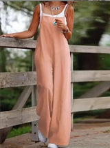 Saoirse | Women's Sleeveless Wide Leg Overall Jumpsuit