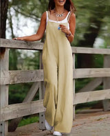 Saoirse | Women's Sleeveless Wide Leg Overall Jumpsuit