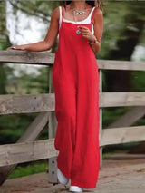 Saoirse | Women's Sleeveless Wide Leg Overall Jumpsuit