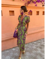 Savana | Women's Floral Wrap Midi Dress