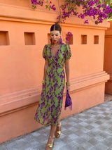Savana | Women's Floral Wrap Midi Dress