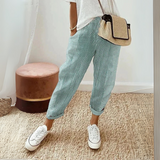 Seraphina | Women's Striped Wide Leg Linen Pants