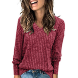 Seraphine | Women's V Neck Ribbed Oversized Sweater