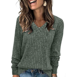 Seraphine | Women's V Neck Ribbed Oversized Sweater