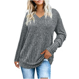 Seraphine | Women's V Neck Ribbed Oversized Sweater