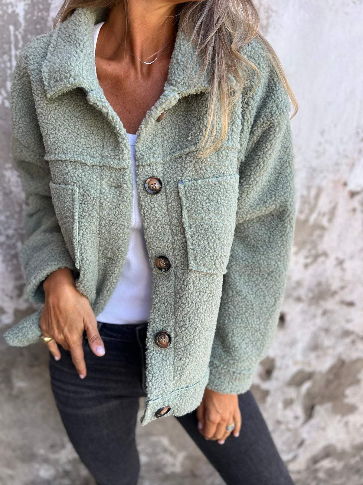 Simone | Women's Button Up Long Sleeve Jacket