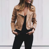 Sloane | Women's Zip Front Moto Jacket