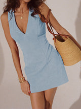 Ruby | Women's V-Neck Sleeveless Mini Dress Fitted Summer