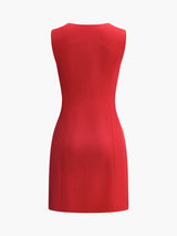 Ruby | Women's V-Neck Sleeveless Mini Dress Fitted Summer