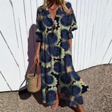 Sorcha | Women's Floral Print Button-Front Maxi Dress