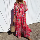 Sorcha | Women's Floral Print Button-Front Maxi Dress