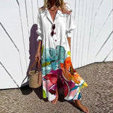 Sorcha | Women's Floral Print Button-Front Maxi Dress