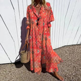 Sorcha | Women's Floral Print Button-Front Maxi Dress