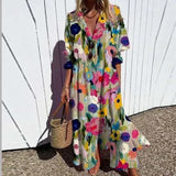 Sorcha | Women's Floral Print Button-Front Maxi Dress