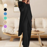 Danielle | Women's Two-Piece Lounge Set Long Sleeve Top & Wide-Leg Trousers