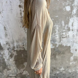 Sasha | Women's 2 Piece Linen Shirt and Shorts Set Long Sleeve