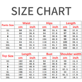 Oriane | Women's Two-Piece Set Asymmetric Sleeveless Top & Printed Trousers