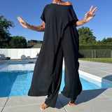 Nora | Women's 2 Piece Oversized Top and Wide Leg Trousers Set