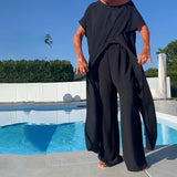 Nora | Women's 2 Piece Oversized Top and Wide Leg Trousers Set