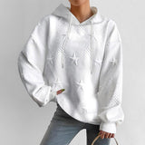 Nova | Women's Oversized Star Print Hoodie Long Sleeve Pullover Sweatshirt