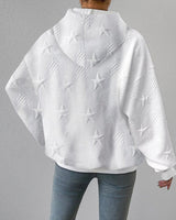 Nova | Women's Oversized Star Print Hoodie Long Sleeve Pullover Sweatshirt