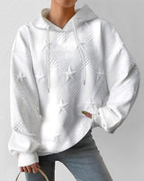 Nova | Women's Oversized Star Print Hoodie Long Sleeve Pullover Sweatshirt