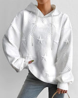 Nova | Women's Oversized Star Print Hoodie Long Sleeve Pullover Sweatshirt