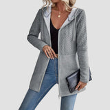 Sybil | Women's Cable Knit Zip Hoodie