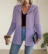 Sybil | Women's Cable Knit Zip Hoodie