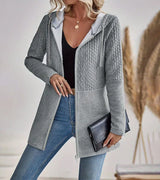 Sybil | Women's Cable Knit Zip Hoodie