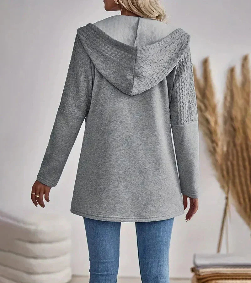 Sybil | Women's Cable Knit Zip Hoodie