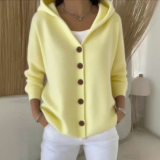 Tabitha | Women's Hooded Button Cardigan