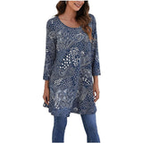 Tamzin | Women's Mandala Print 3/4 Sleeve Tunic Top