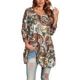 Tamzin | Women's Mandala Print 3/4 Sleeve Tunic Top