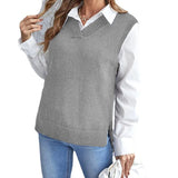 Taryn | Women's V-Neck Sleeveless Sweater Vest
